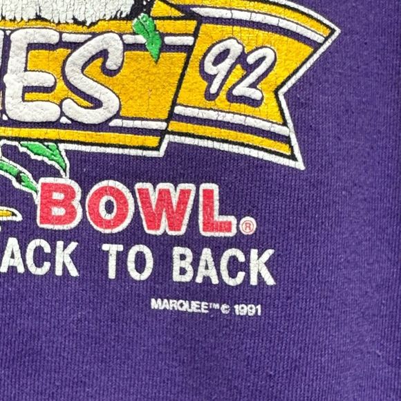 Vintage 90s UW Huskies Rose Bowl Crewneck Womens Small - Picture 3 of 5